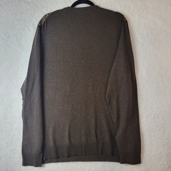 NWT Alfani Sweater Sz XL Brown Tan Vtg Style 80's Grandpa Core Cosby - Picture 3 of 6